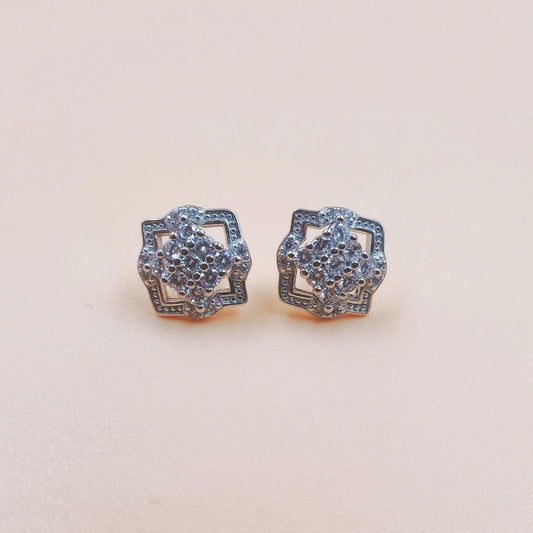 92.5 Silver Appealing Designer Studd - Shree Radhe Pearls -