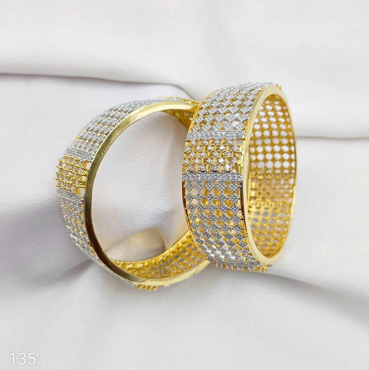 Adorable Cz Stone Studded Bangles - Shree Radhe Pearls