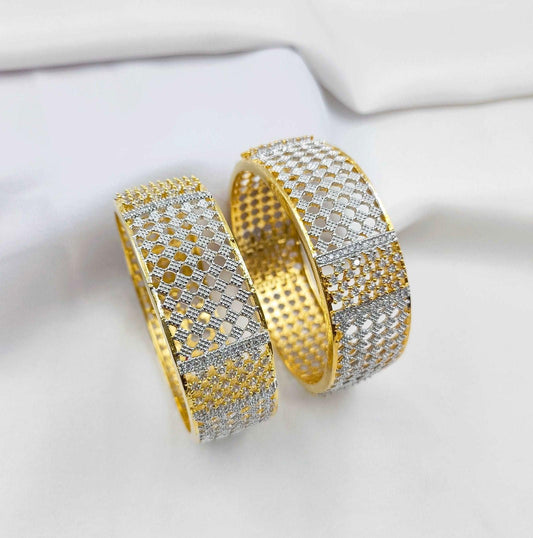 Adorable Cz Stone Studded Bangles - Shree Radhe Pearls