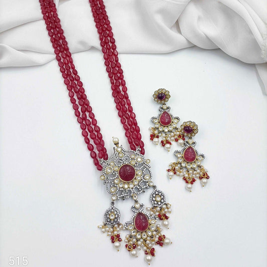 Adorable Droplet Designer Beads Long Set - Shree Radhe Pearls