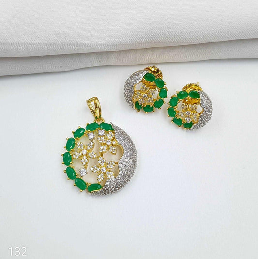 Adorable Floret Designer Pendent Set - Shree Radhe Pearls