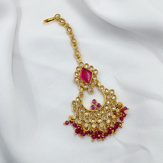 Alluring Designer Mang Tikka - Shree Radhe Pearls