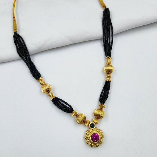 Attractive Designer Thushi Mangalsutra - Shree Radhe Pearls