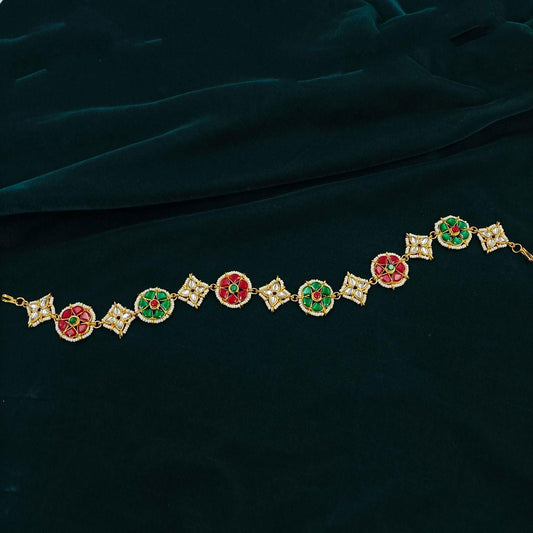 Beautiful Multicolor Designer Matha Patti - Shree Radhe Pearls