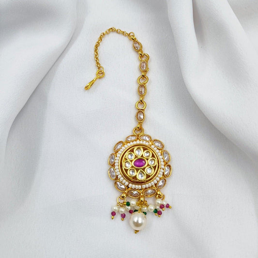 Blooming Kundan Studded Floret Designer Bindi - Shree Radhe Pearls