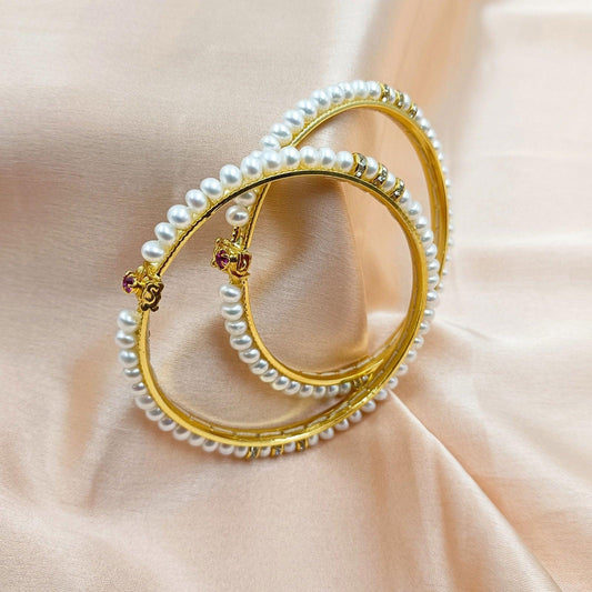 Blossom Designer Fresh Water Pearls Bangles - Shree Radhe Pearls