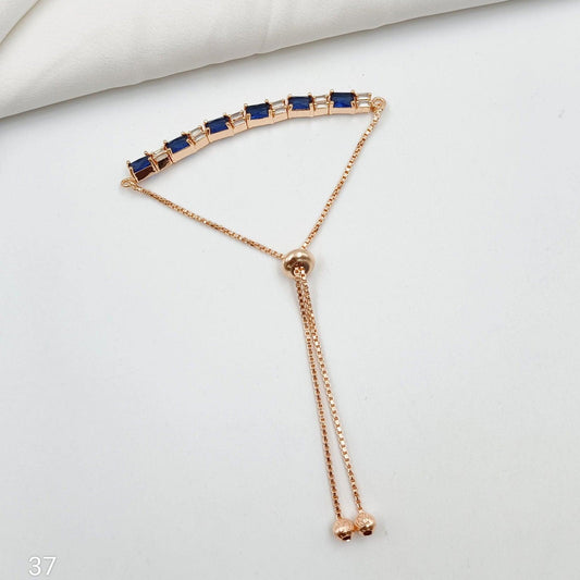 Blue Stone Designer CZ Bracelet - Shree Radhe Pearls