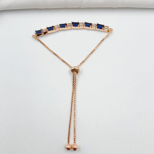 Blue Stone Designer CZ Bracelet - Shree Radhe Pearls