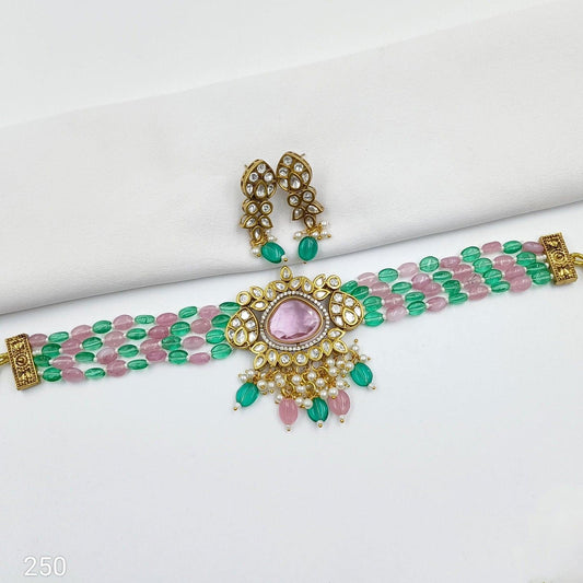 Charming Antique Designer Choker Set - Shree Radhe Pearls