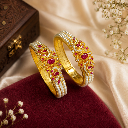 Atteractive Designer Pearls Bangles