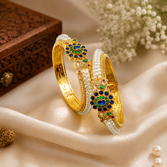 Imperial Designer Trendy Pearls Bangles