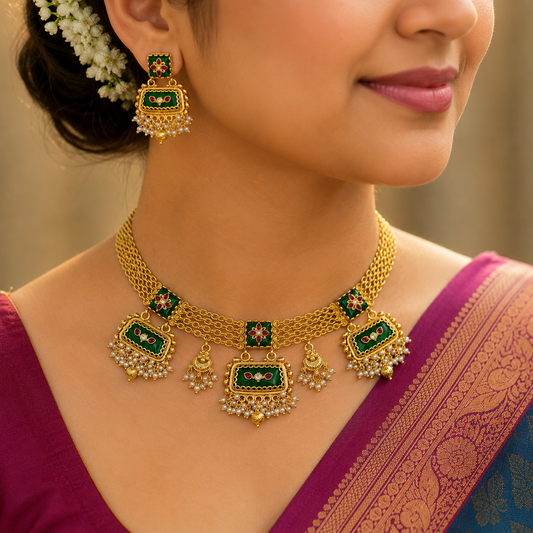 Charming Trendy Designer Rajwadi Set