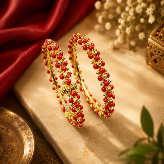 Blissful Coral Designer Trendy Bangles