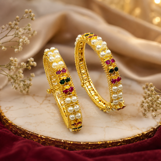 Classic Trendy Designer Pearls Bangles