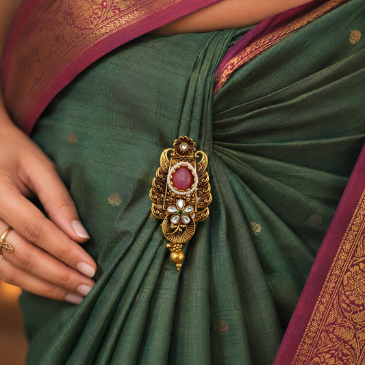Massive Designer Sari Pin