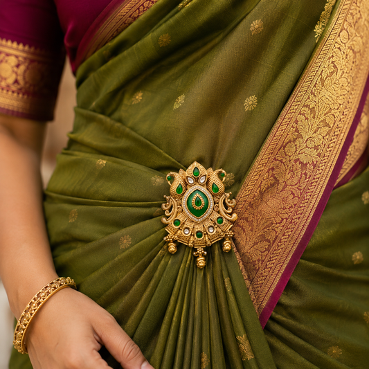 Lavish Designer Sari Pin