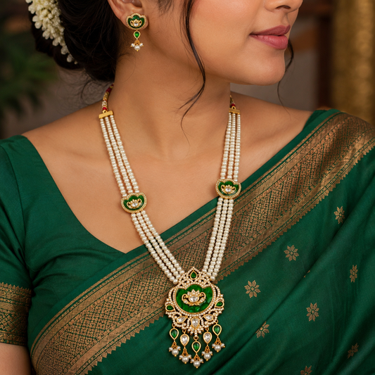 Captivating Designer Fresh Water Pearls Ranihaar