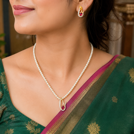 Luminous Fresh Water Pearls Designer Set