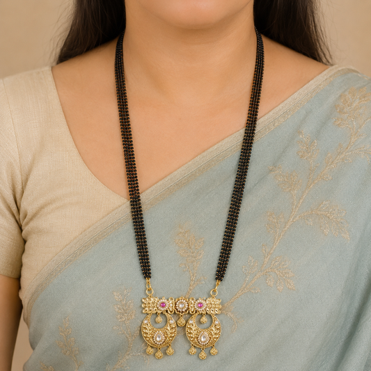 Alluring Designer Trendy Rajwadi Mangalsutra
