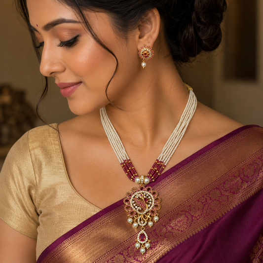 Elegant Peacock Designer Chida Set