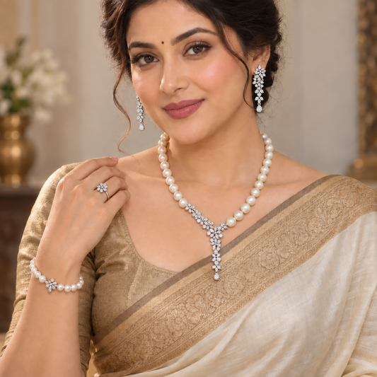 Beauteous Designer Fresh Water Natural Pearls Set