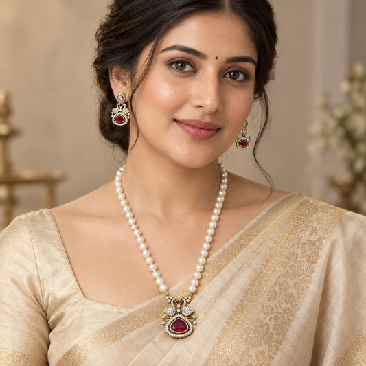 Artistic Designer Fresh Water Natural Pearls Set