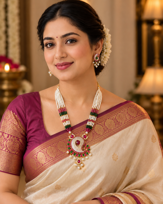 Glorious Peacock Designer Chida Tanmani