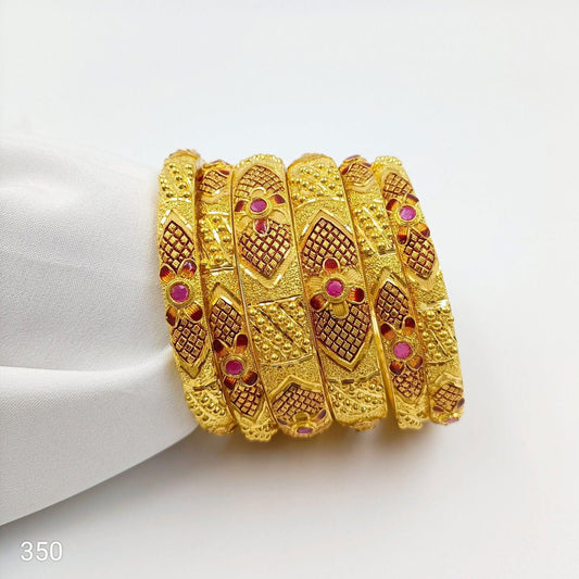 Damini Gold Plated Bangles - Shree Radhe Pearls