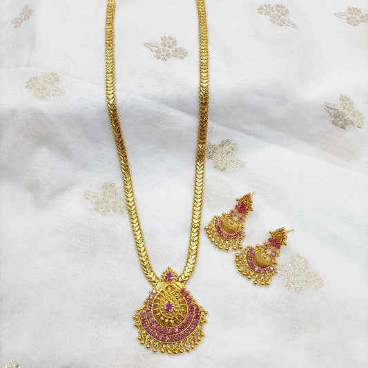 Delicate Designer Long Set - Shree Radhe Pearls