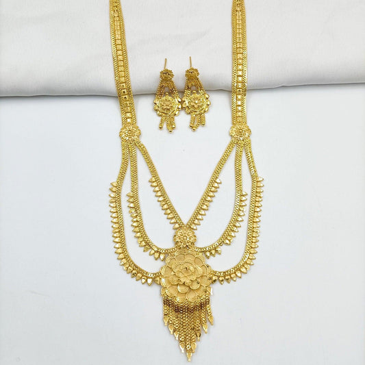 Elegant Designer Gold Plated Necklace - Shree Radhe Pearls