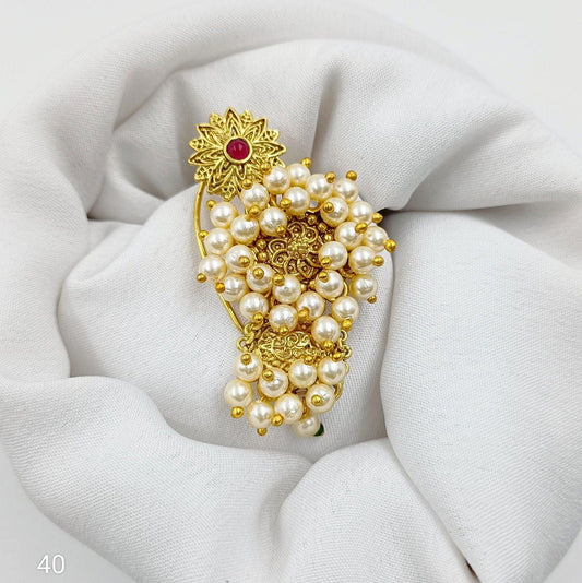 Elegant Floret Designer Nath - Shree Radhe Pearls