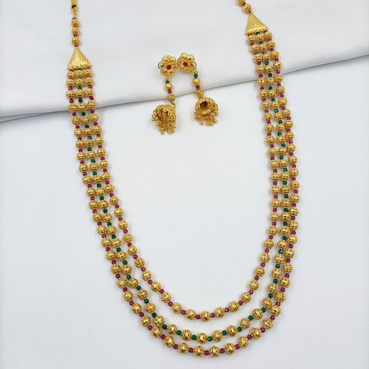 Designer Triple Layer Beads Mala
