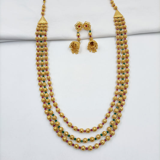 Designer Triple Layer Beads Mala