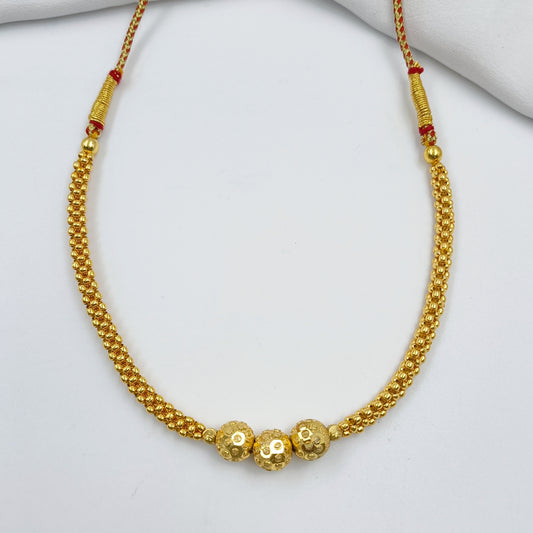 Golden Ball Studded Delicate Designer Thushi