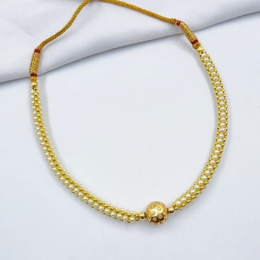 Attractive Pearls Studded Traditional Thushi