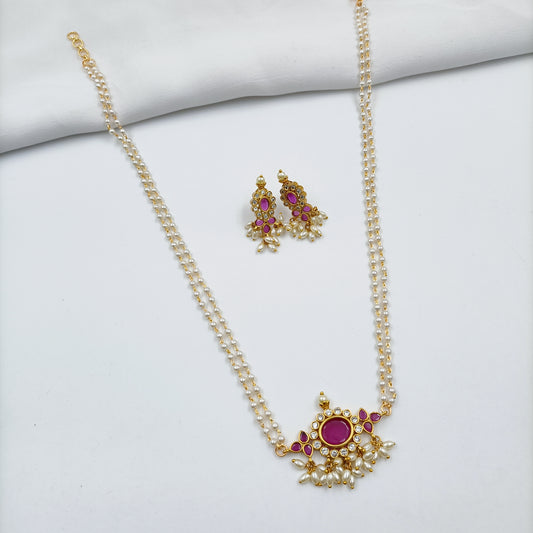 Massive Delicate Designer Pearls Necklace Set