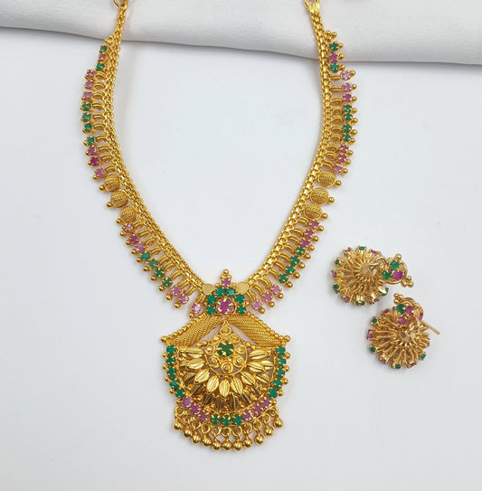 Unique Designer Golden Finish Necklace