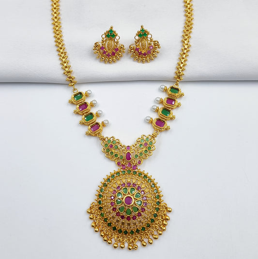 Floral Designer Necklace Set