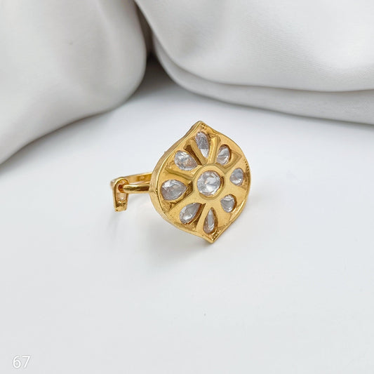 Stylish Kundan Designer Finger Ring