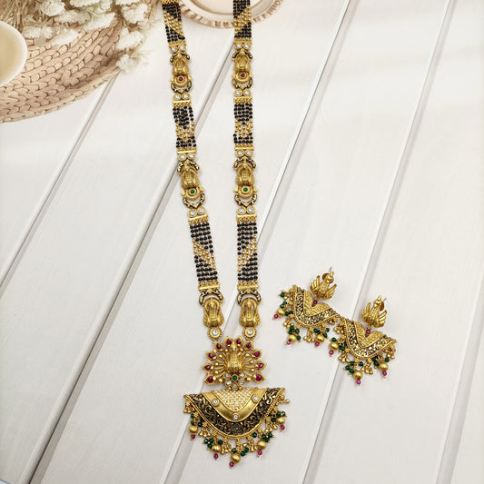 Trendy Peacock Designer Long Mangalsutra