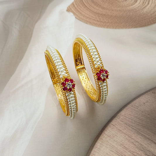 Charming Trendy Designer Pearls Bangles