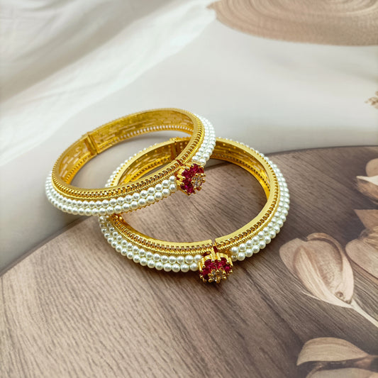 Charming Trendy Designer Pearls Bangles