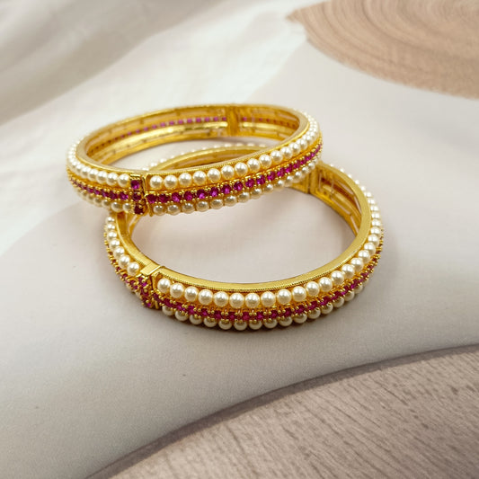 Divine Trendy Designer Pearls Bangles