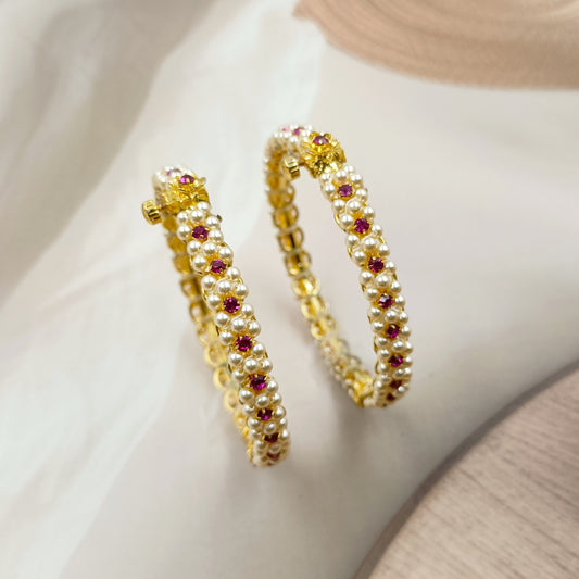 Delight Trendy Designer Pearls Bangles