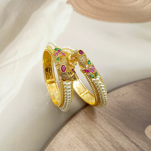 Splendid Trendy Designer Pearls Bangles