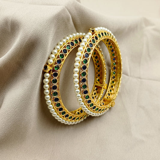 Sparkling Trendy Designer Pearls Bangles
