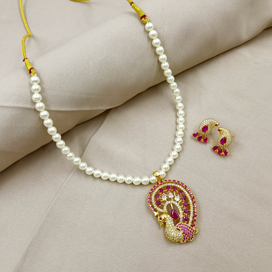 Alluring Peacock Designer Pearls set