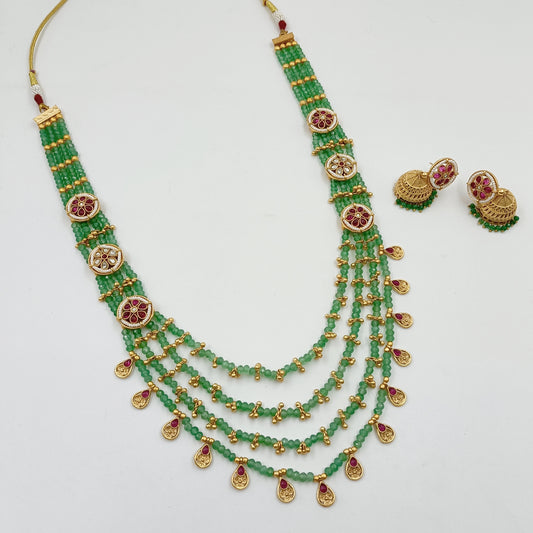 Glossy Floret Designer Trendy Rajwadi Long Set