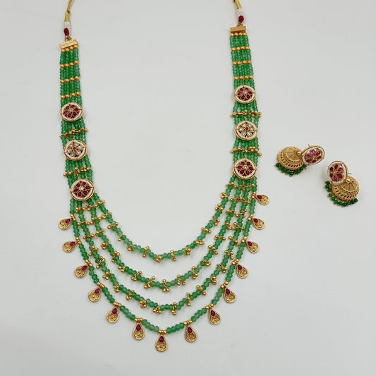 Glossy Floret Designer Trendy Rajwadi Long Set