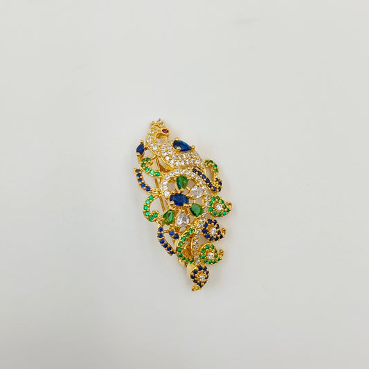 Adorable Peacock Designer Sari Pin
